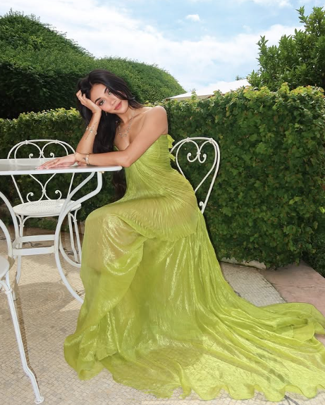 Chic Strapless Green Spaghetti Straps Ruched Evening Dress Long Party Party Dress cc2455