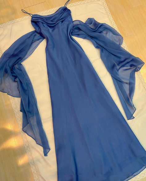 Simple Navy Blue Chiffon A Line Prom Dress,Long Party Evening Gown cc2572