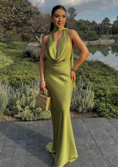 Green Halter Long Mermaid Evening Dress,Formal Party Prom Dress cc2664
