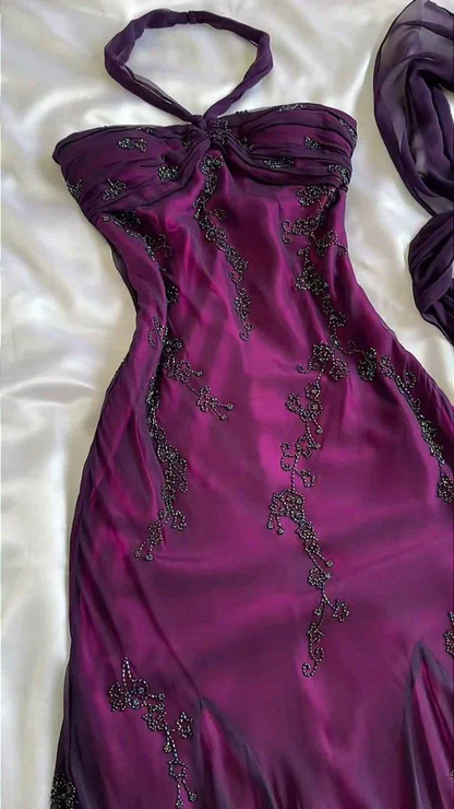 Sparkly Chiffon Beaded Formal Prom Dress Mermaid Evening Dress cc1407