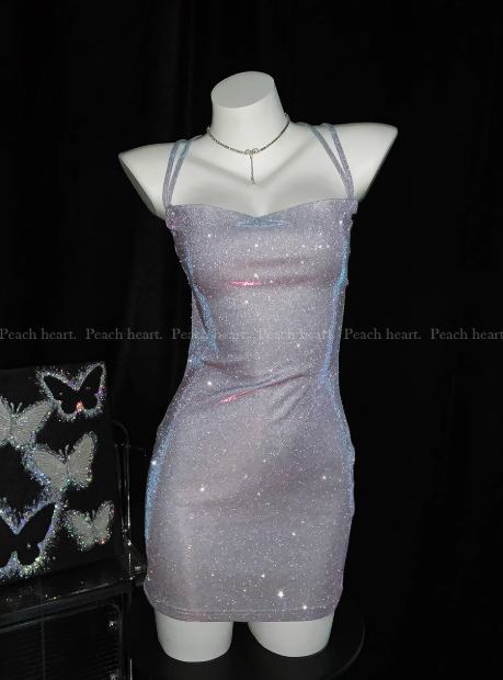 Sexy Backless Straps Short Cocktail Dress Silver Sheath 6th Grade Homecoming Dress cc3277