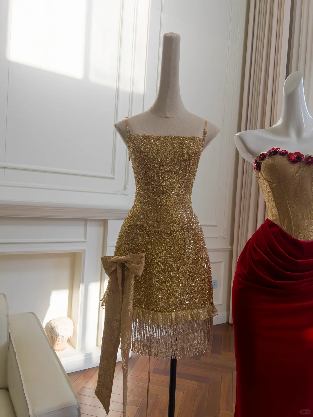 Sparkly Gold Sequin Sheath Cocktail Dress Short Graduation Homecoming Dress cc3169