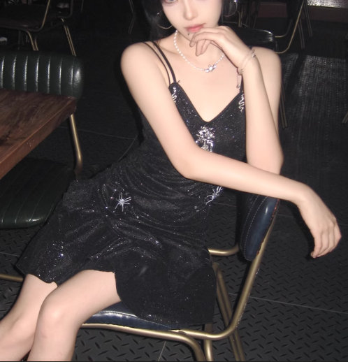 Sexy Black Short Ruffle Cocktail Dress Graduation Homecoming Dress cc3215