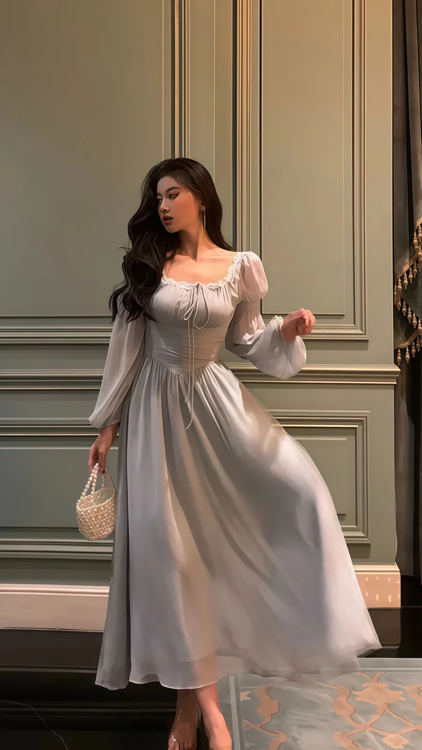 Elegant Chiffon A Line Evening Dress,Long Party Prom Dress cc2461