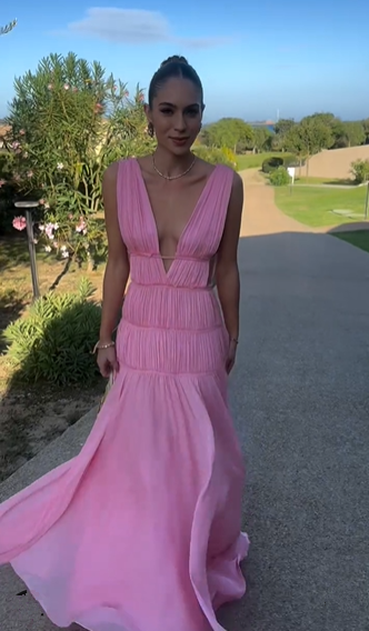 Sexy Deep V Neck Backless Evening Dress A Line Chiffon Party Prom Dress cc2326