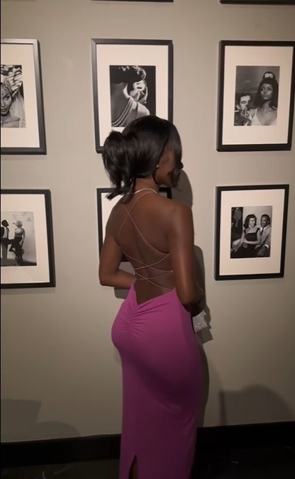 Sexy Fuchsia Sheath Evening Dress With Lace-up Back  cc671