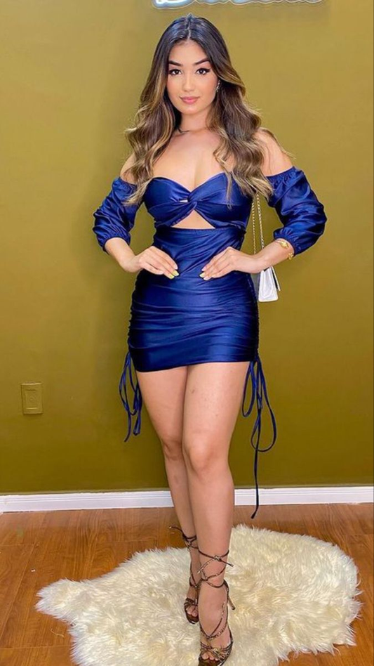 Sexy Blue Tight Dress,Mini Homecoming Dress cc802