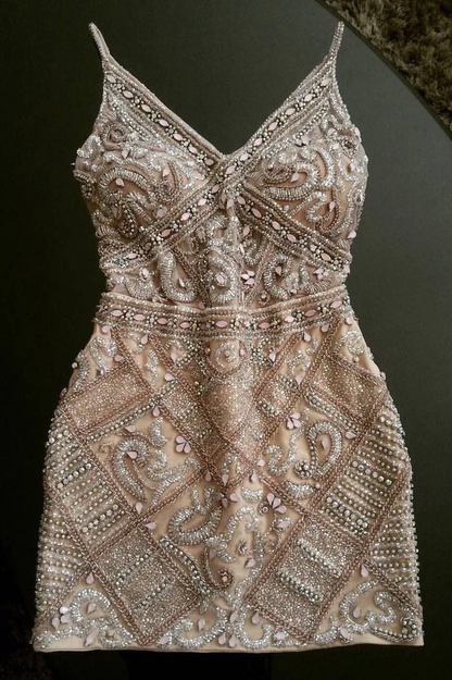 Gorgeous rhinestone beaded homecoming dresses, Sheath homecoming dresses  C1104