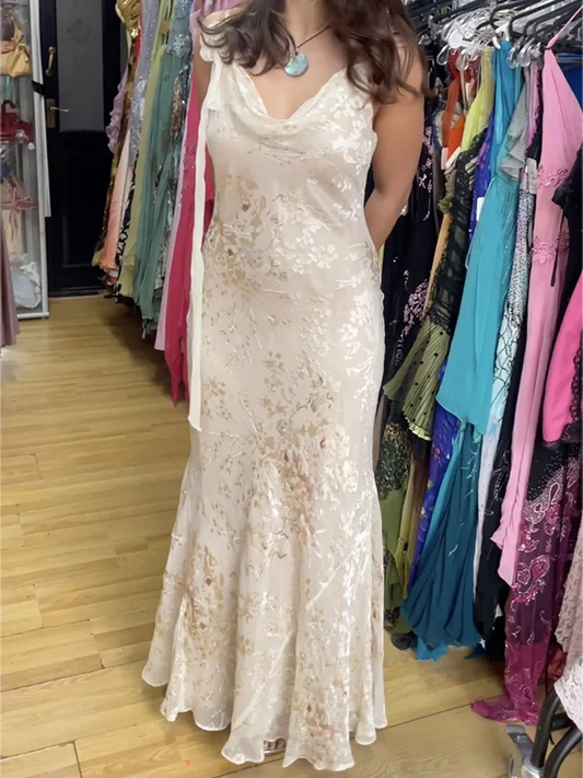 Stunning Straps Satin Print Mermaid Prom Dress,Long Party Evening Dress cc2754
