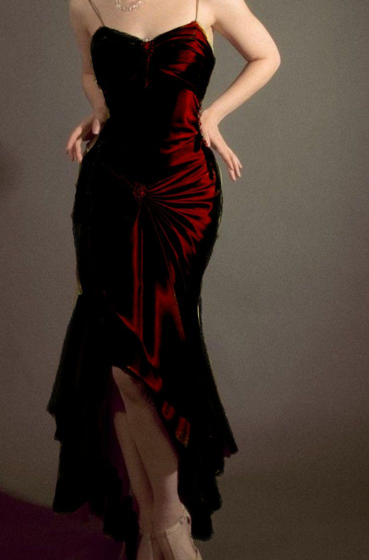 Sexy Spaghetti Straps Prom Gown Burgundy Mermaid Party Dress cc3018