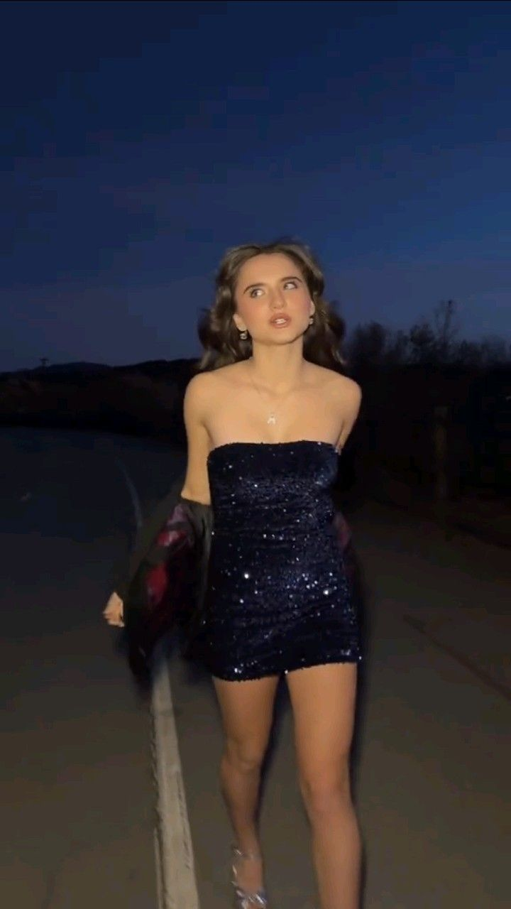 Sparkly Navy Blue Strapless Sequin Sheath Cocktail Dress Formal Graduation Homecoming Dress cc3458