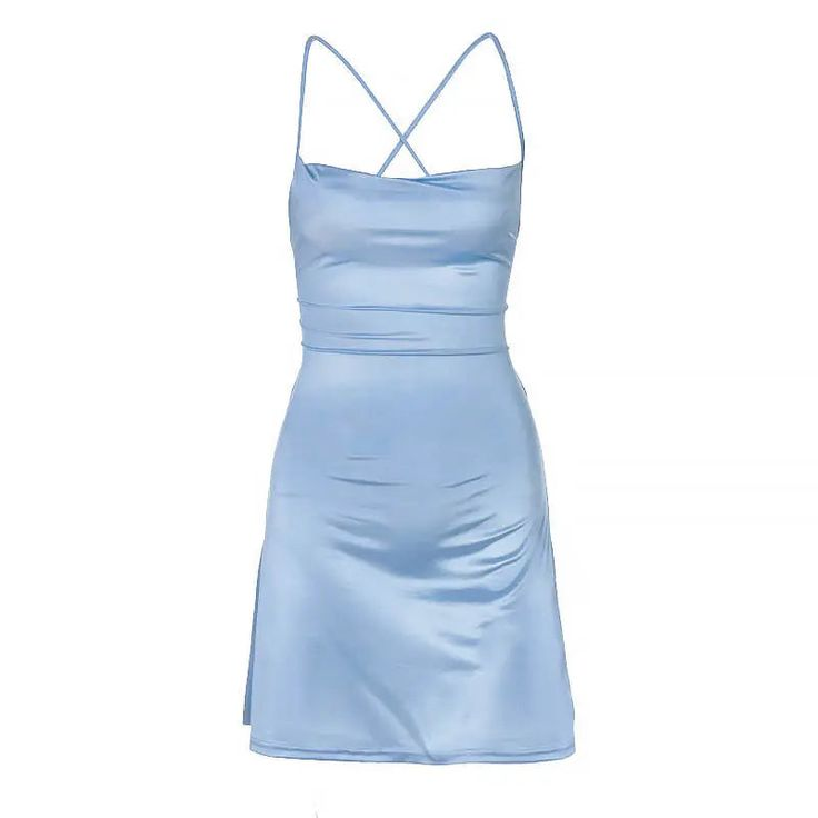 Sexy Backless Light Blue Short Party Evening Dress cc2079