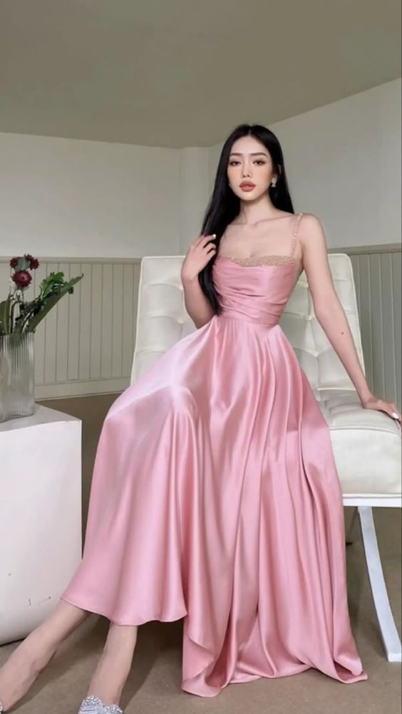 Chic A-line Pink Prom Dress,Pink Formal Dress  cc921