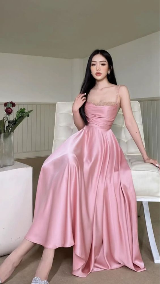 Chic A-line Pink Prom Dress,Pink Formal Dress  cc921
