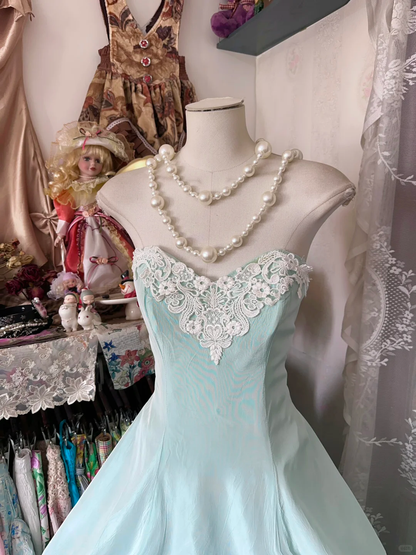 Light Green Strapless Satin Appliques Birthday Dress Classy A Line Homecoming Dress cc3141