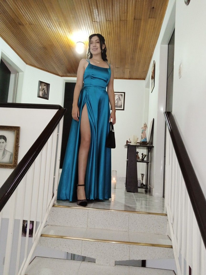 New Style A-line Prom Dress With Slit,Graduation Dress cc631