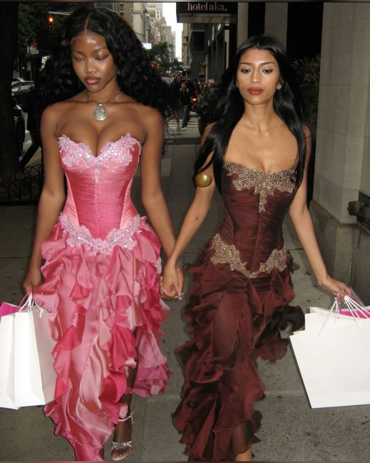 Unique Pink Strapless Appliques Prom Dress,Chiffon Side Slit Ruffles Party Evening Dress cc2683