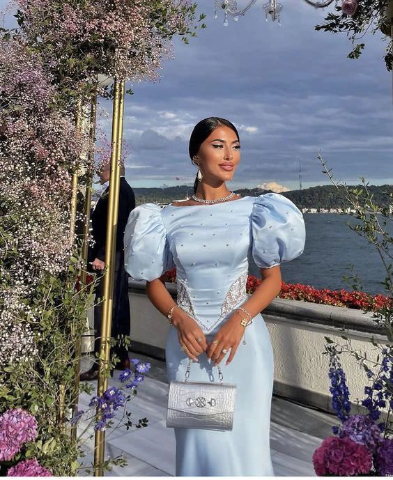 Blue Gown Prom Dresses Evening Gown cc513