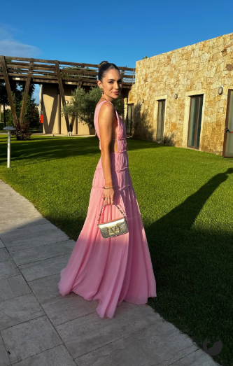 Sexy Deep V Neck Backless Evening Dress A Line Chiffon Party Prom Dress cc2326