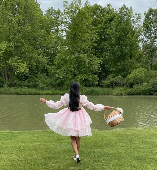 Retro Style Pink A-line Puffy Homecoming Dress,Pink Birthday Party Dress  cc1341