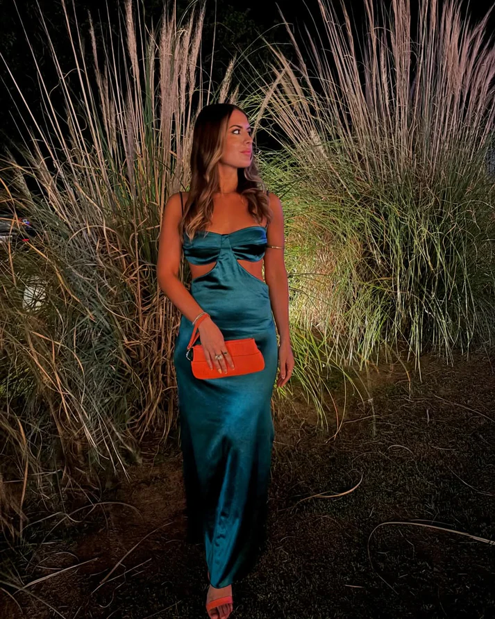 Vintage Green Sheath Side Slit Long Prom Dress Party Evening Dress  cc2032