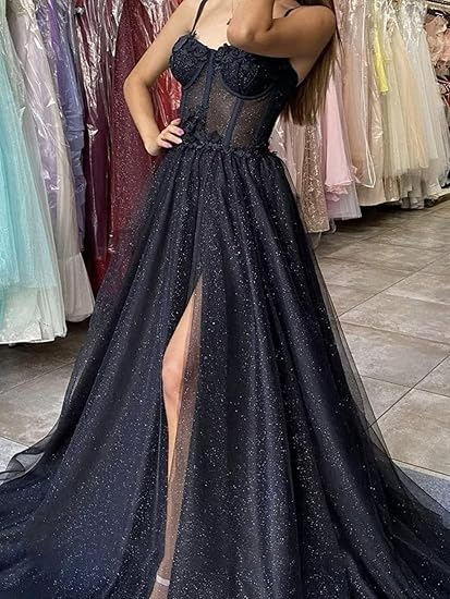 Cute tulle long A line prom dress evening dress  Burgundy Long Formal Graduation Dresses C1276