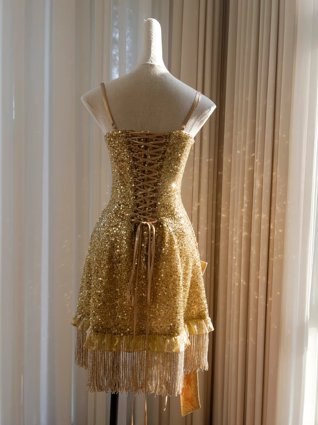 Sparkly Gold Sequin Sheath Cocktail Dress Short Graduation Homecoming Dress cc3169