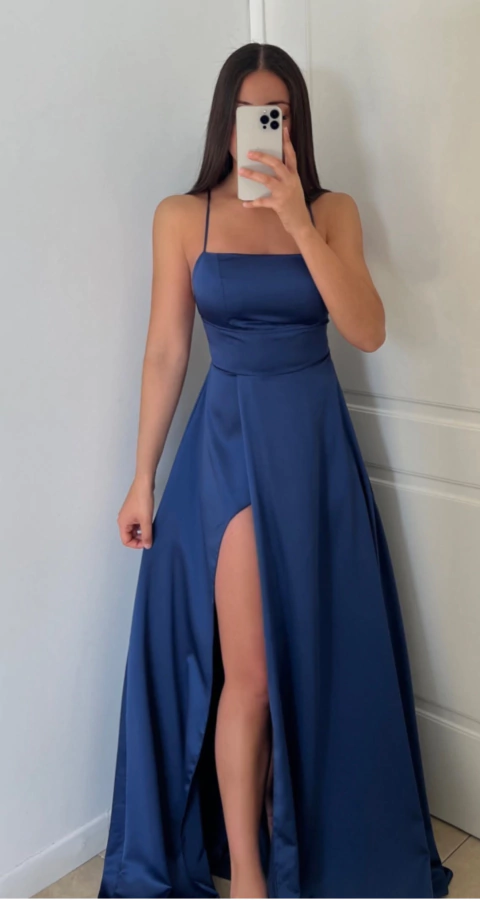 Sexy Purple Long Prom Dress Party Dress With Split cc541