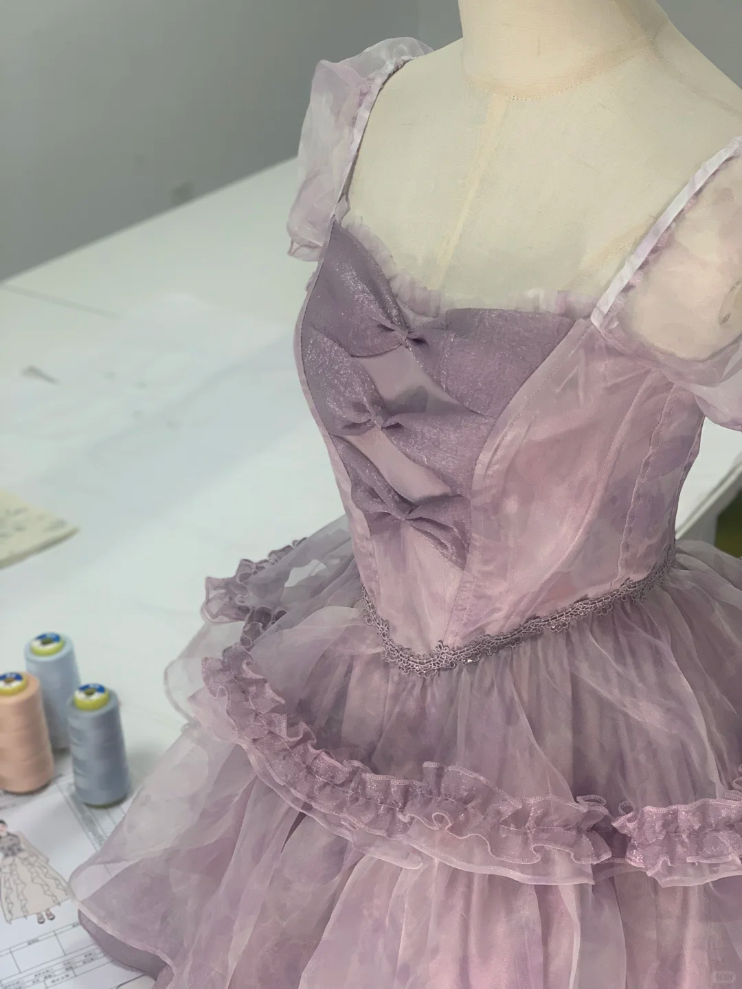 Charming Purple Organza Layered A Line Short Prom Dress Formal Homecoming Dress cc3442
