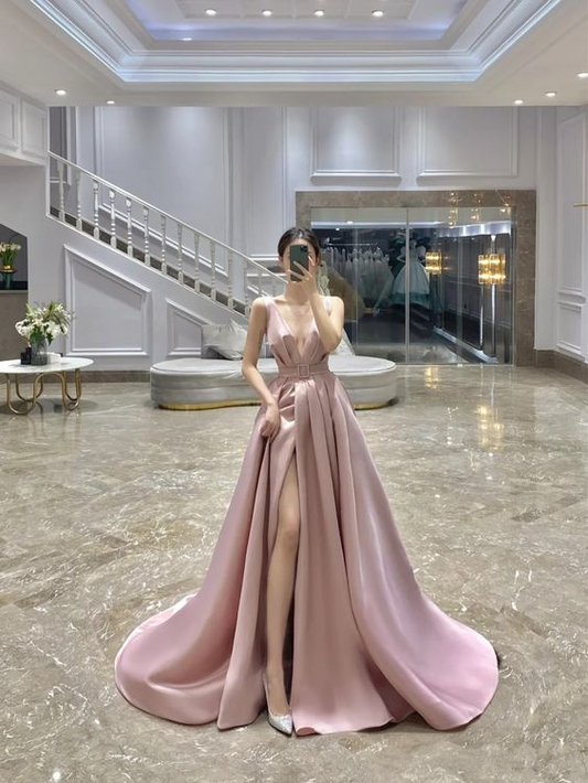 Classy A-line V Neck Prom Dress,Pageant Dress  cc1141