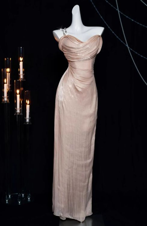 Sweet One-shoulder Satin Long Prom Dress,Formal Evening Dress cc2650