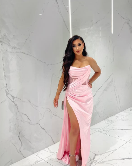 Sexy 17th Birthday Dress Strapless Mermaid Prom Dresses for Black Girls Thigh-High Slits Pleats Beading Birthday Outfits cc1232