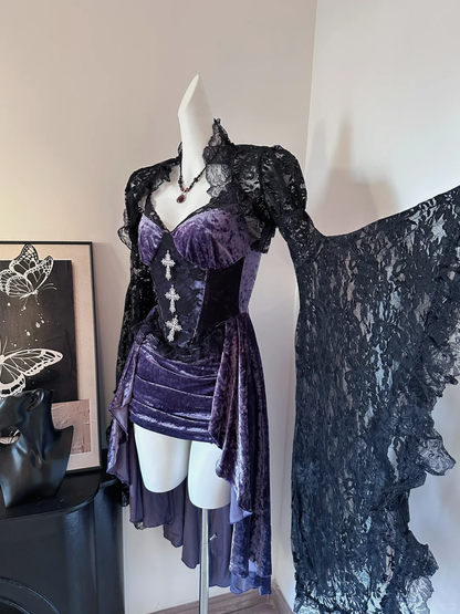 Sexy Purple Spaghetti Straps Velvet Short Birthday Party Dress Formal Homecoming Dress cc3230