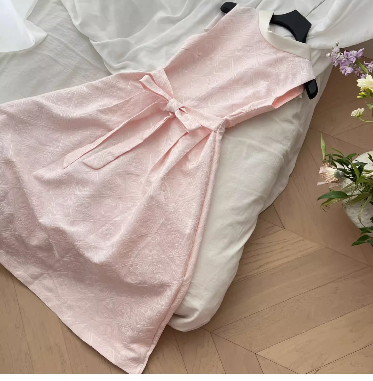 Elegant Pink A Line Birthday Dress Prom Dress cc3056