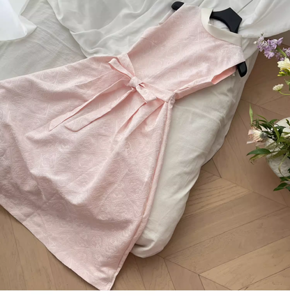 Elegant Pink A Line Birthday Dress Prom Dress cc3056