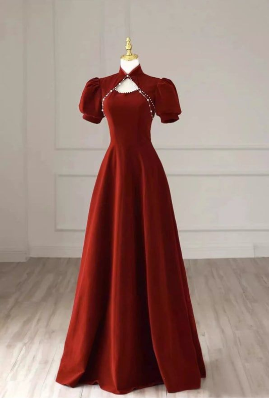 New women's long high-end engagement dress banquet prom dress cc1161
