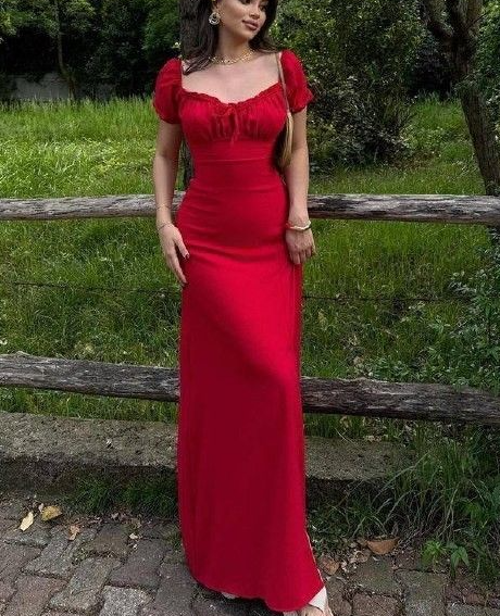 Elegant Red Sweetheart Neck Long Prom Dress Sheath Party Evening Dress cc1887