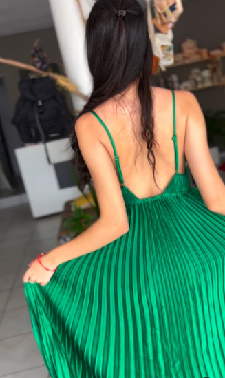 Simple Green V Neck Pleated Party Evening Dress,A Line Prom Dress cc2480