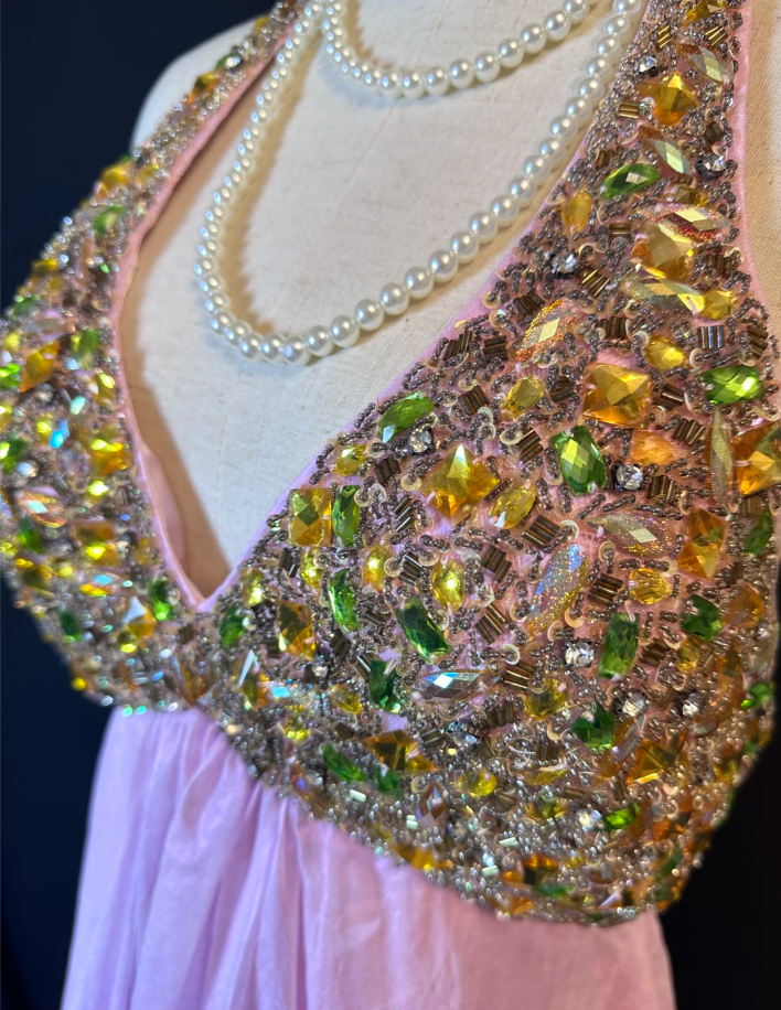 Gorgeous Halter Pink Chiffon Beaded Cocktail Dress Formal Homecoming Dress cc3119