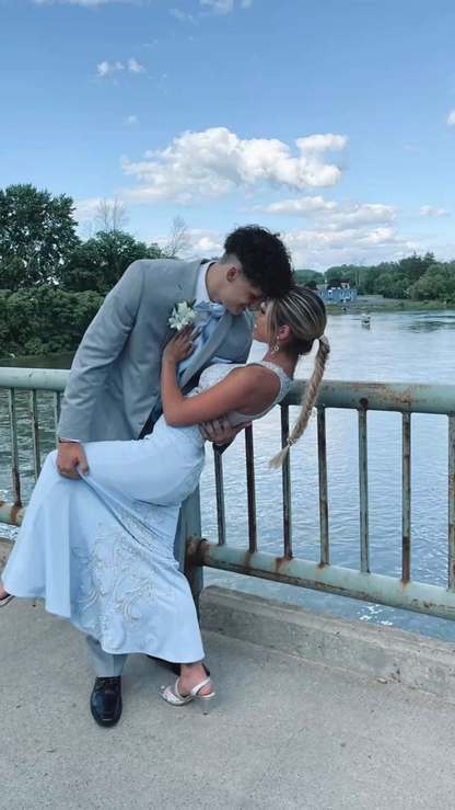 Charming Blue Mermaid Prom Dress,Blue Evening Dress  cc814