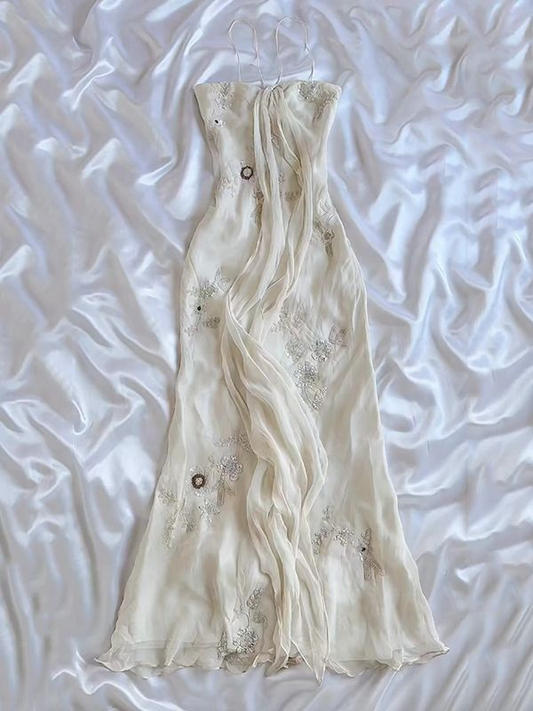Classy Chiffon Appliques Beaded Evening Dress Mermaid Formal Prom Party Dress cc2058