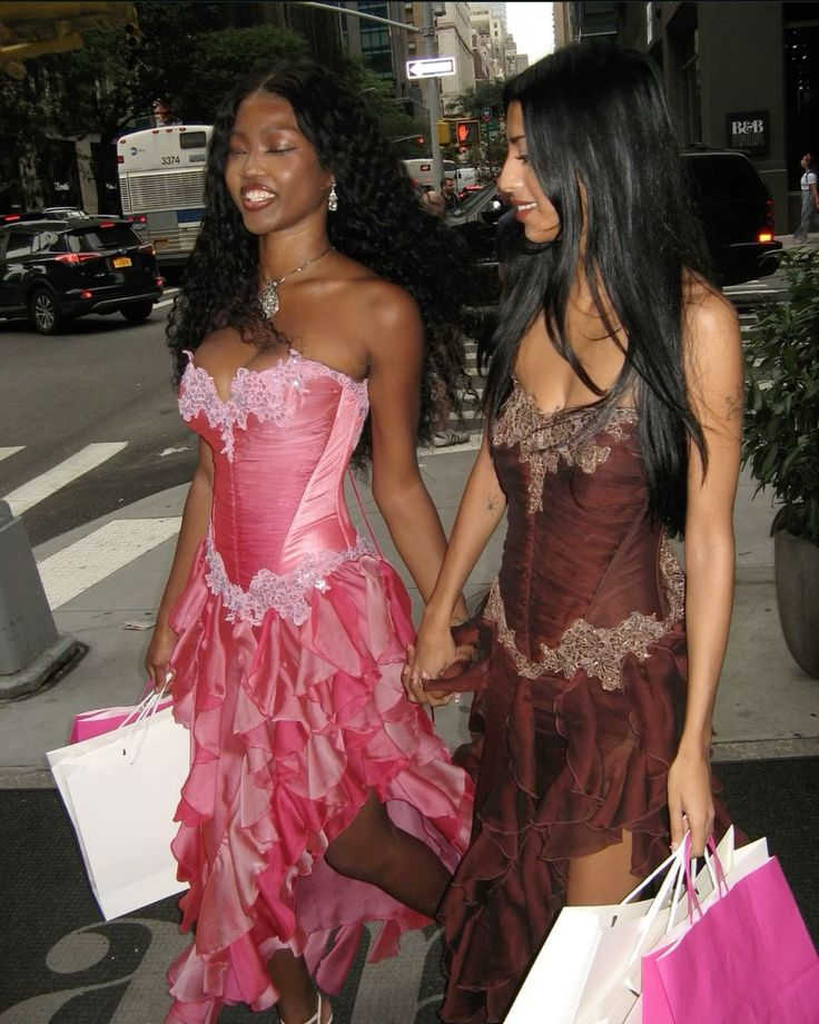 Unique Pink Strapless Appliques Prom Dress,Chiffon Side Slit Ruffles Party Evening Dress cc2683