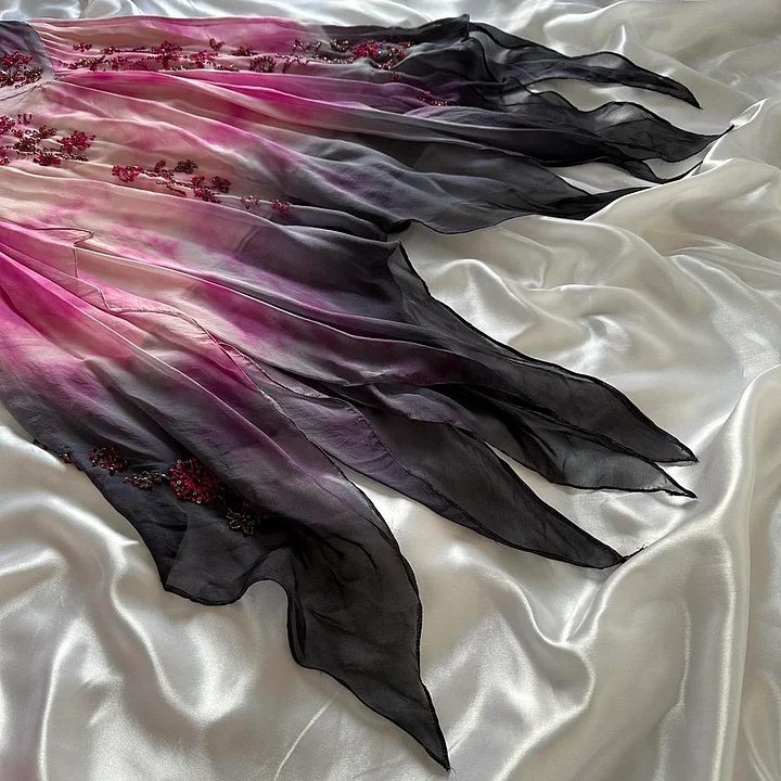 Luxury Chiffon Beaded Mermaid Evening Dress,Spaghetti Straps Party Prom Dress cc2692