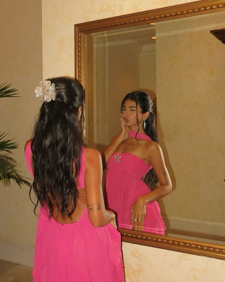 Sexy Rose Pink Halter Tube Chiffon Irregular Skirt Birthday Party Homecoming Dress cc4113