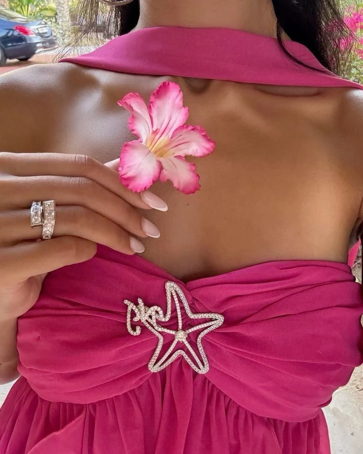 Sexy Rose Pink Halter Tube Chiffon Irregular Skirt Birthday Party Homecoming Dress cc4113