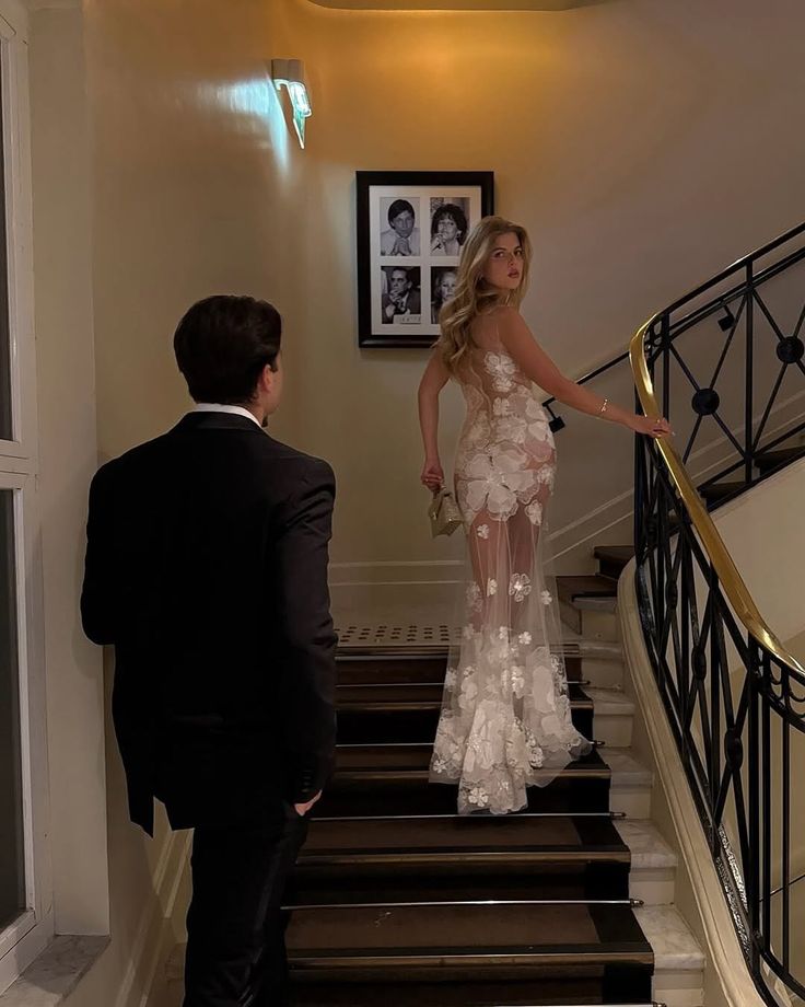 Sexy White Mermaid Lace Long Prom Dress Evening Dress cc4867