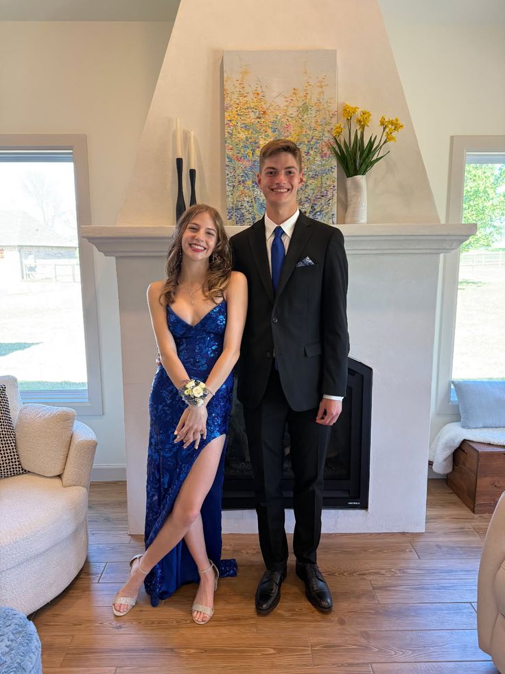 Gorgeous Royal Blue Slim-fit Spaghetti Strap Slit Sequined Long Prom Dress Evening Dress Bridesmaid Dress cc4717