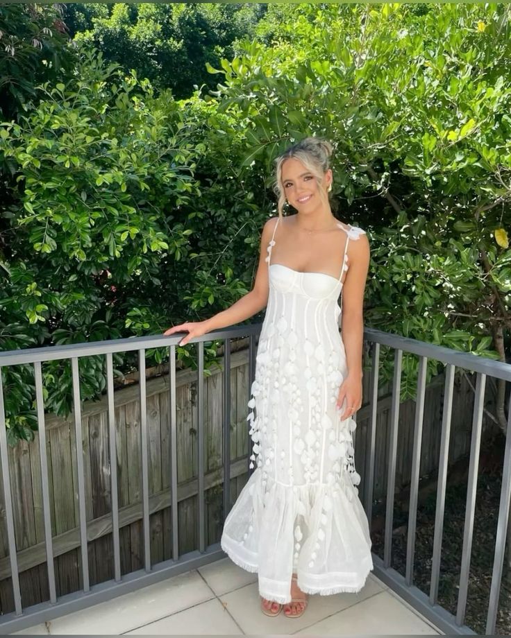 Sweet White Mermaid Halter Top With 3D Petal Tulle Prom Dress Evening Dress cc4885