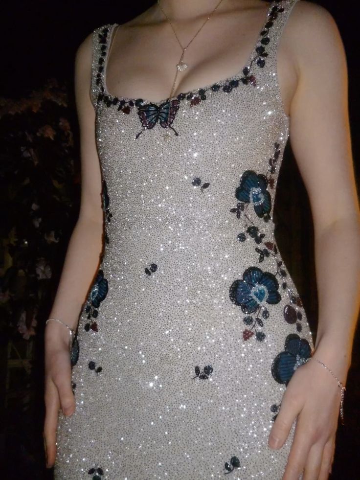 Gorgeous Silver-Grey Mermaid Square Neck Butterfly Rhinestone Long Prom Dress Evening Dress cc4894