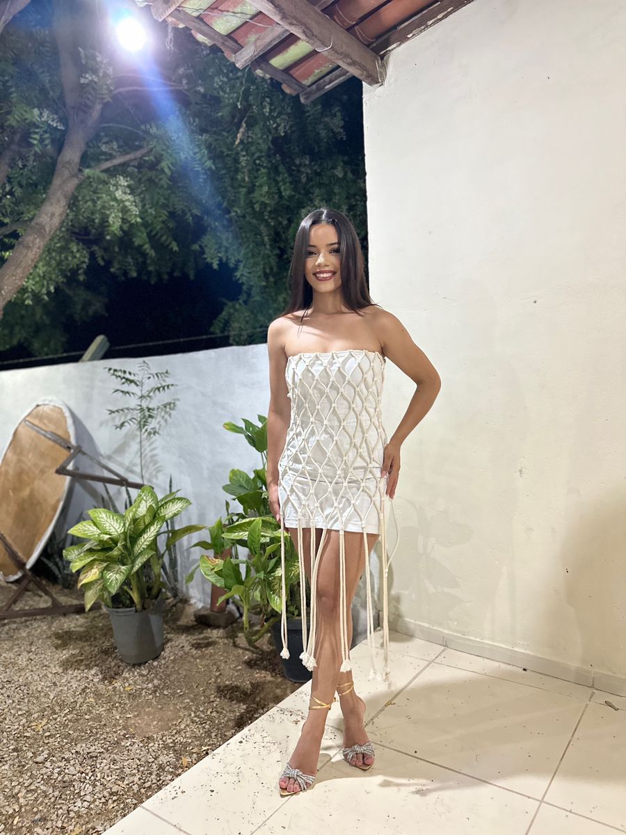 Fashionable Tassel White Slim Satin 17th Birthday Homecoming Dress cc4207